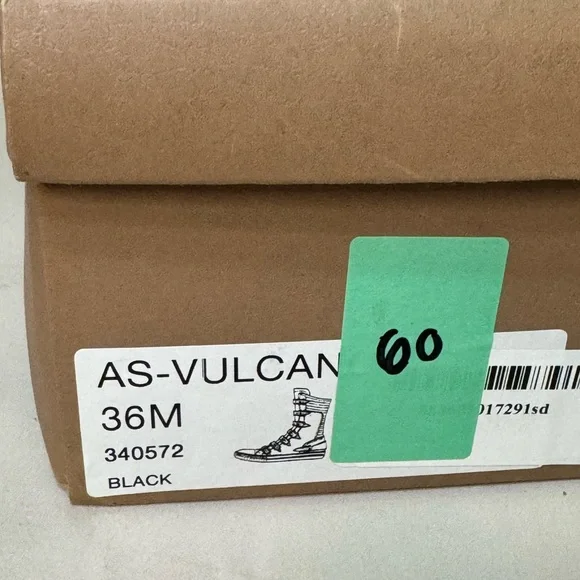 Ash Volcano Super High Top Buckle Sneaker in Black Leather in Size 6 NWT - Picture 14 of 16